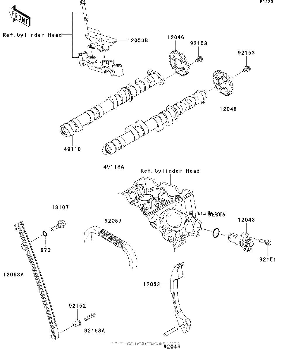 Diagrama de CAMSHAFT S TENSIONER