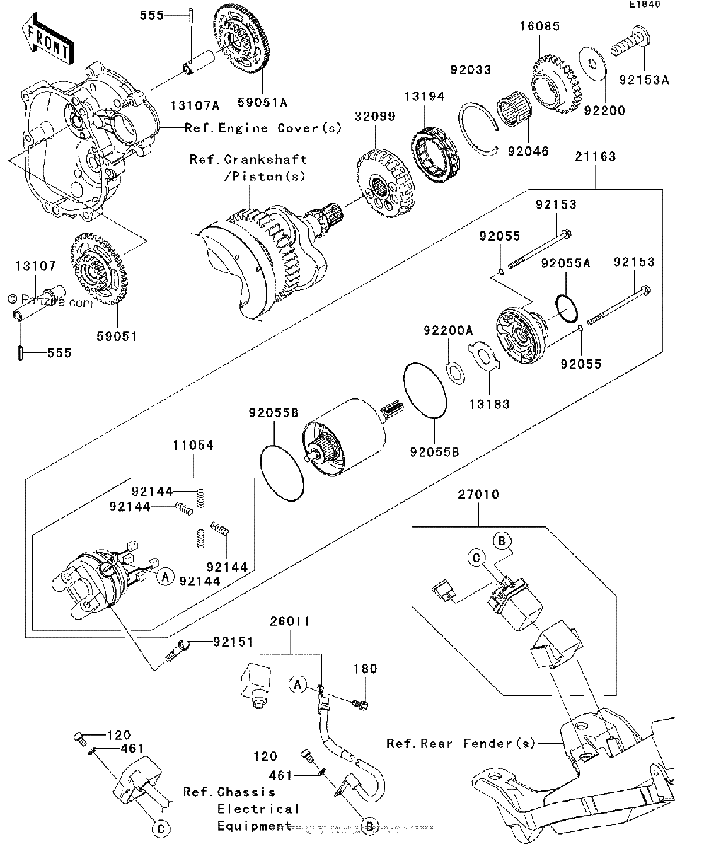 Diagrama de STARTER MOTOR