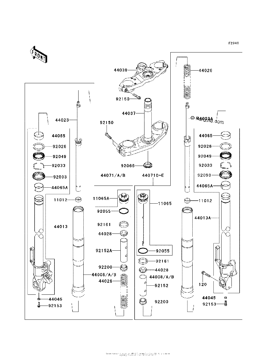 Diagrama de FRONT FORK
