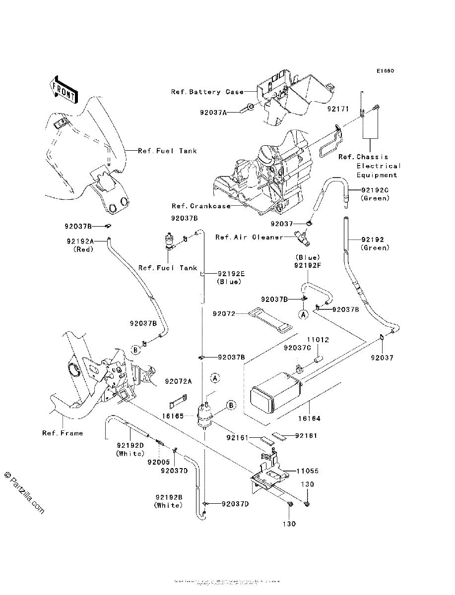 Diagrama de FUEL EVAPORATIVE SYSTEM CA