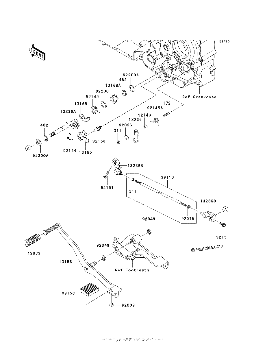 Diagrama de GEAR CHANGE MECHANISM