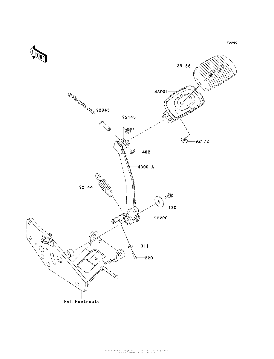Diagrama de BRAKE PEDAL TORQUE LINK