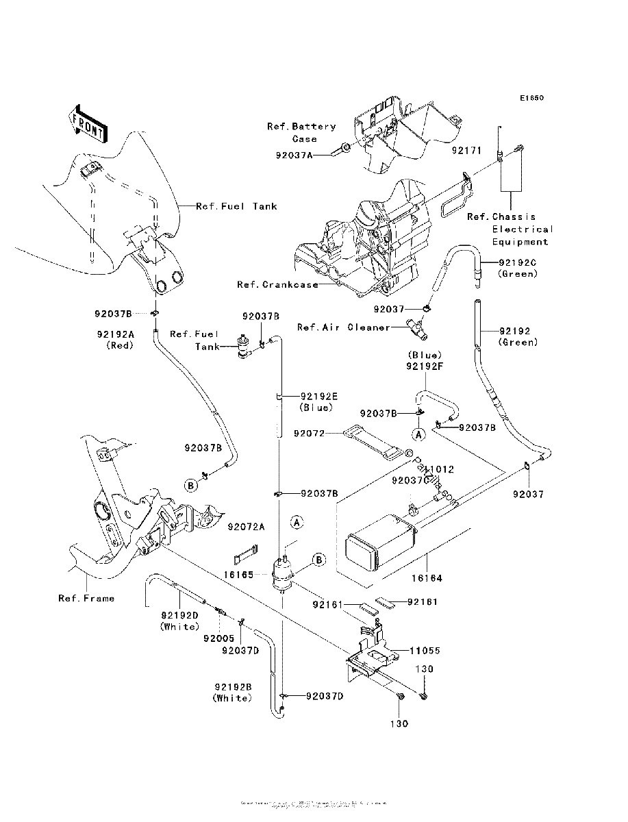 Diagrama de FUEL EVAPORATIVE SYSTEM CA