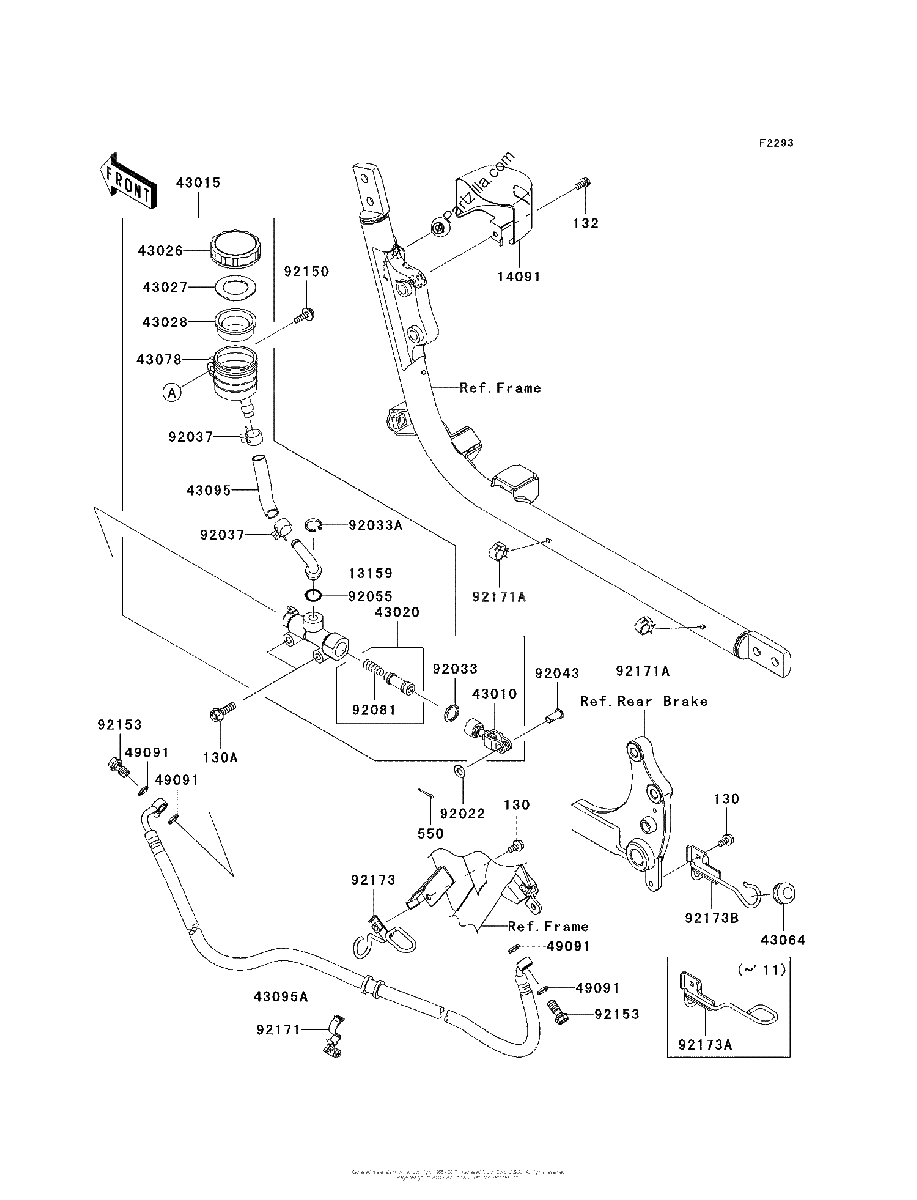 Diagrama de REAR MASTER CYLINDER