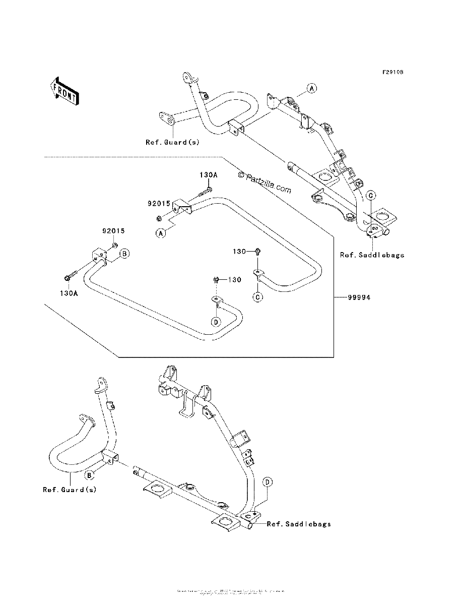 Diagrama de ACCESSORY SADDLEBAG RAILS