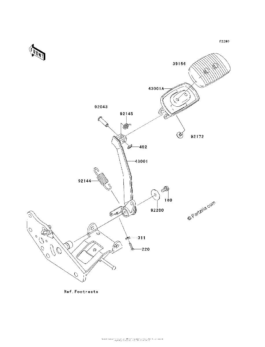 Diagrama de BRAKE PEDAL TORQUE LINK