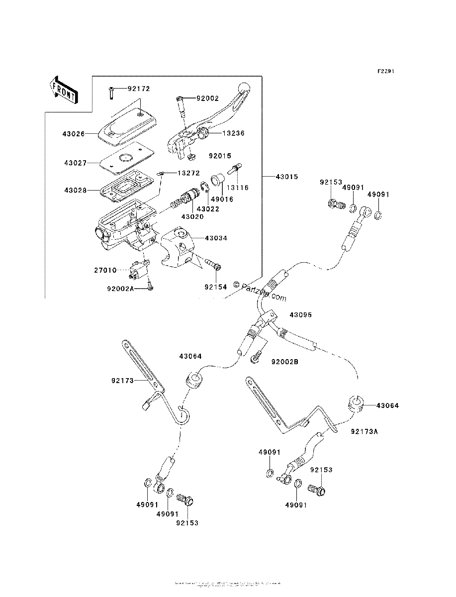 Diagrama de FRONT MASTER CYLINDER