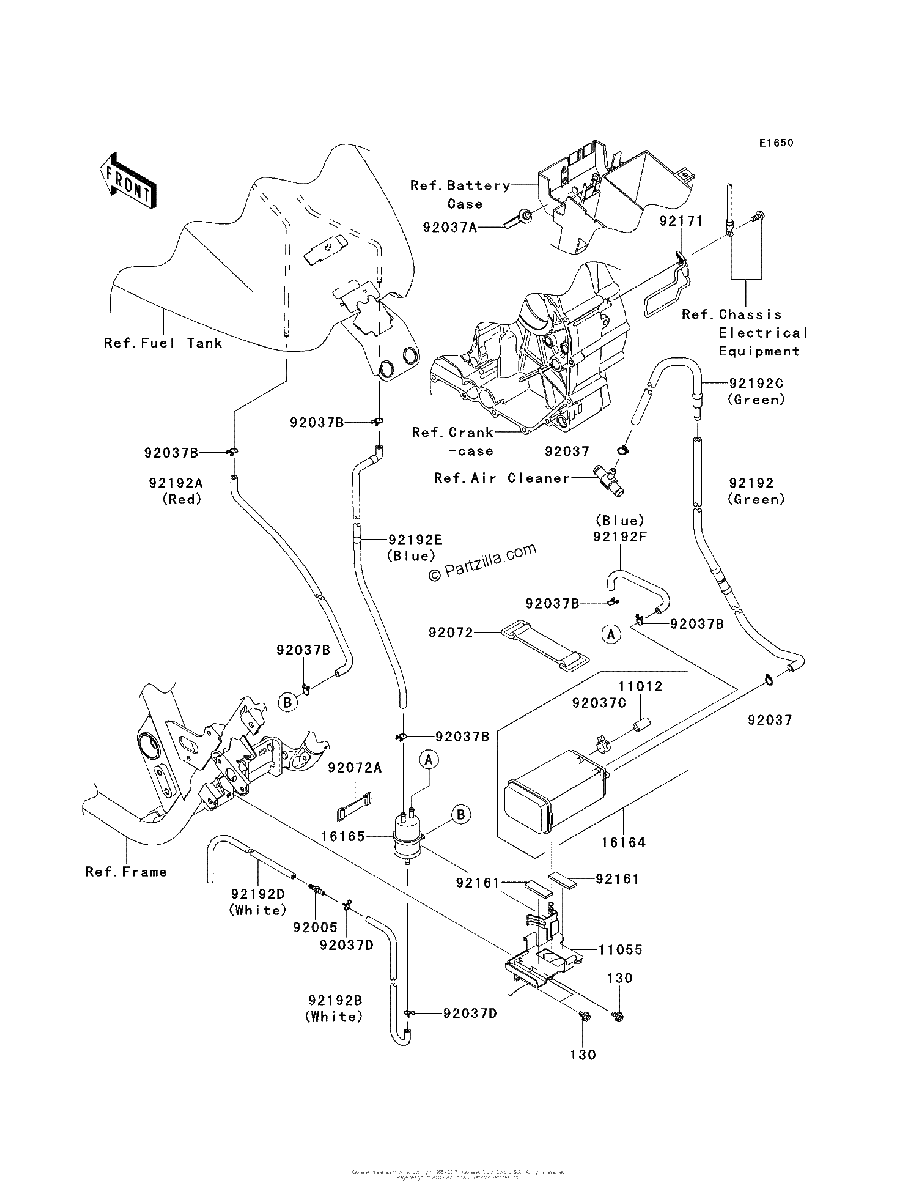 Diagrama de FUEL EVAPORATIVE SYSTEM CA