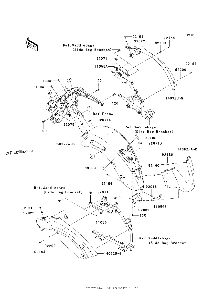 Diagrama de REAR FENDER S