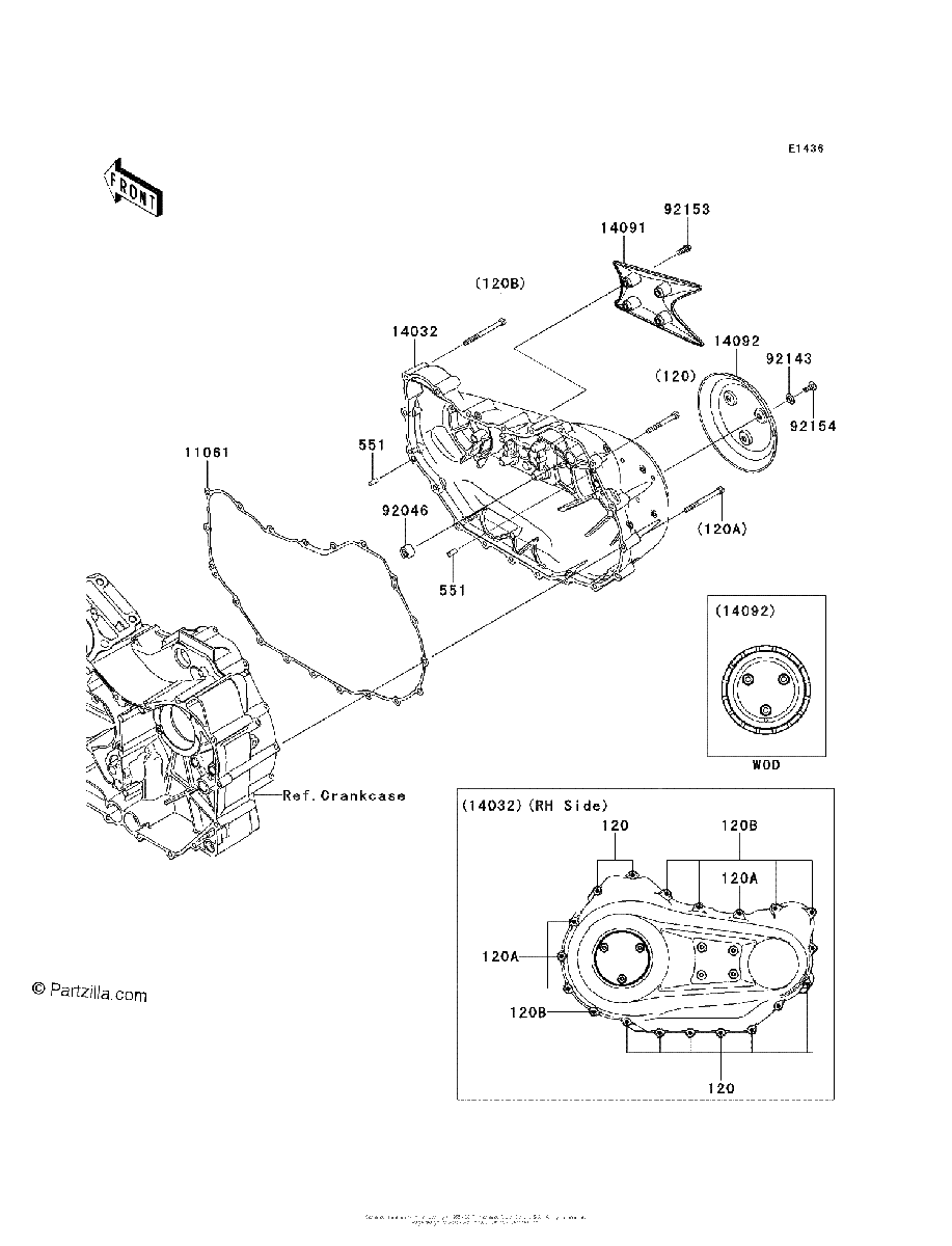 Diagrama de RIGHT ENGINE COVER S