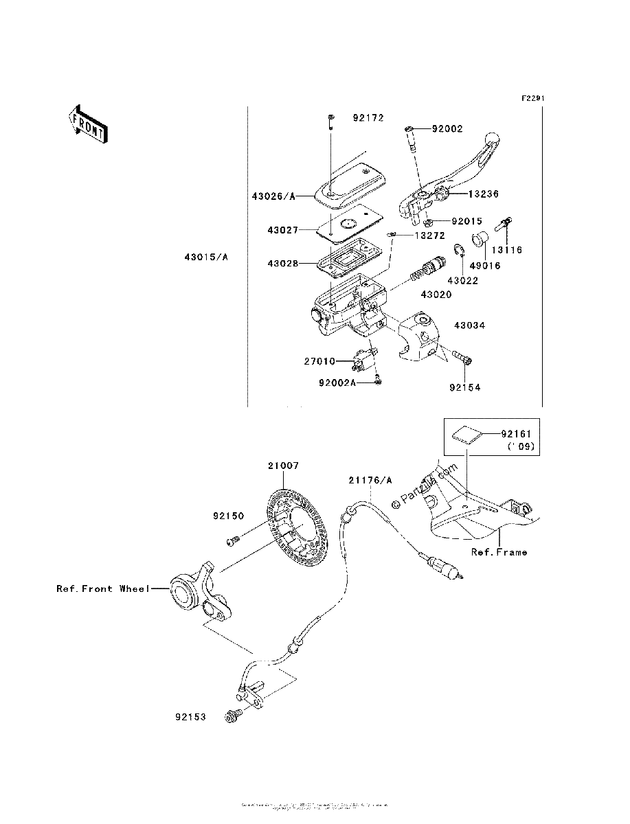 Diagrama de FRONT MASTER CYLINDER