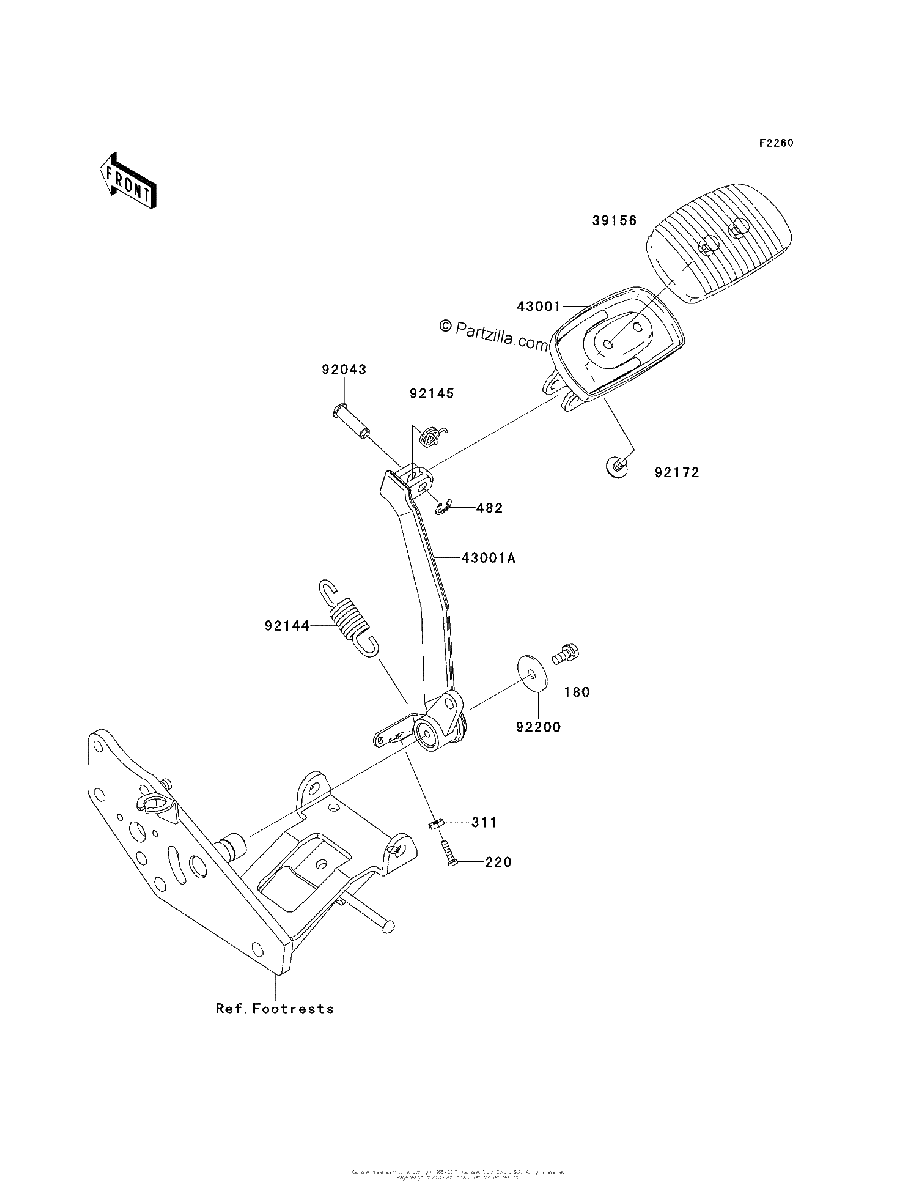 Diagrama de BRAKE PEDAL TORQUE LINK