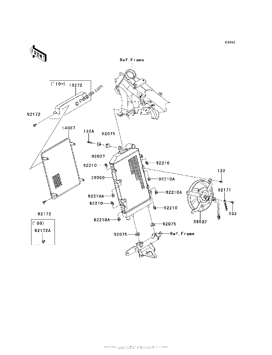 Diagrama de RADIATOR A9F ABF