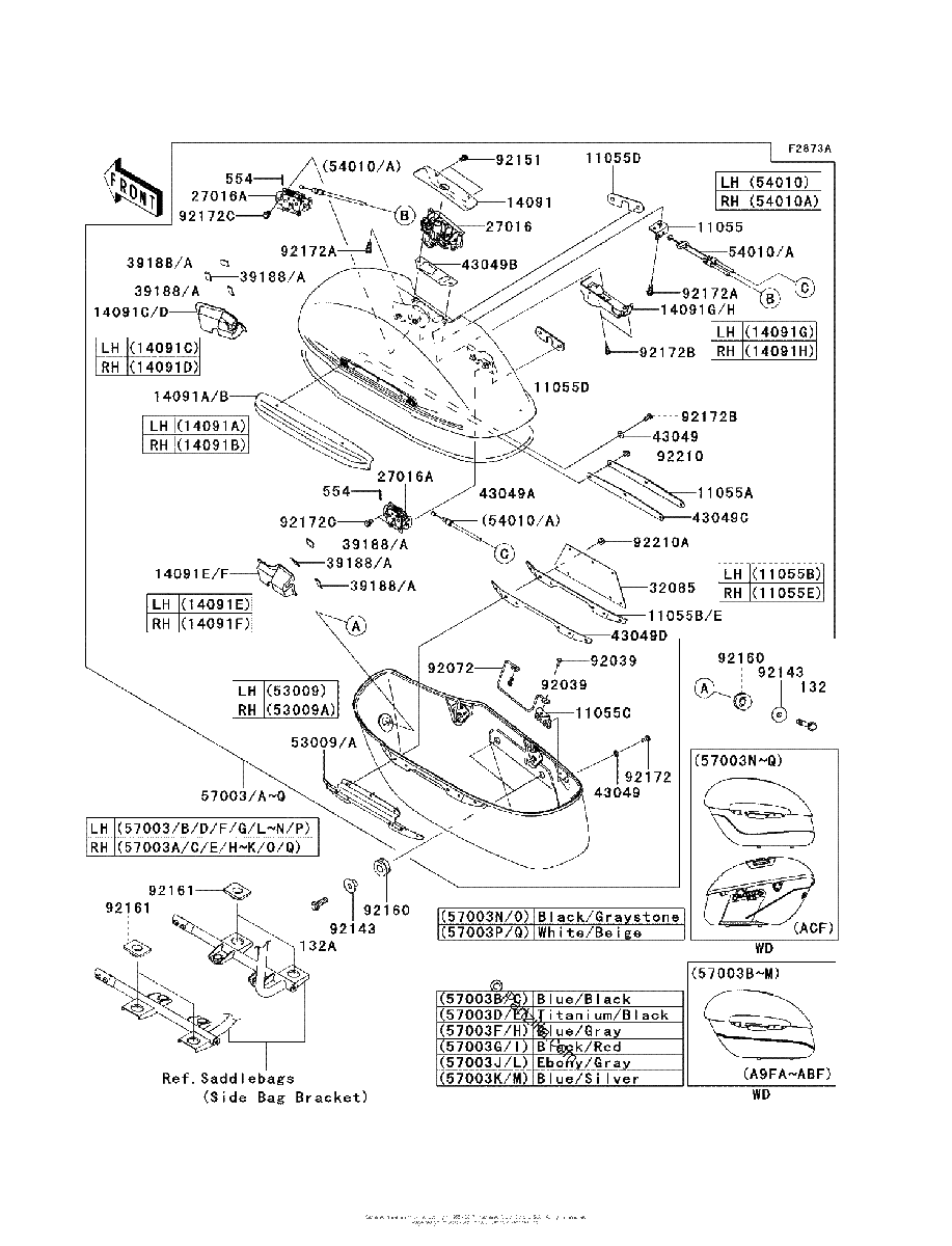 Diagrama de SADDLEBAGS SIDE BAG