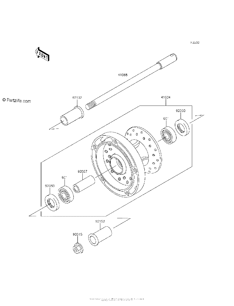 Diagrama de FRONT WHEEL