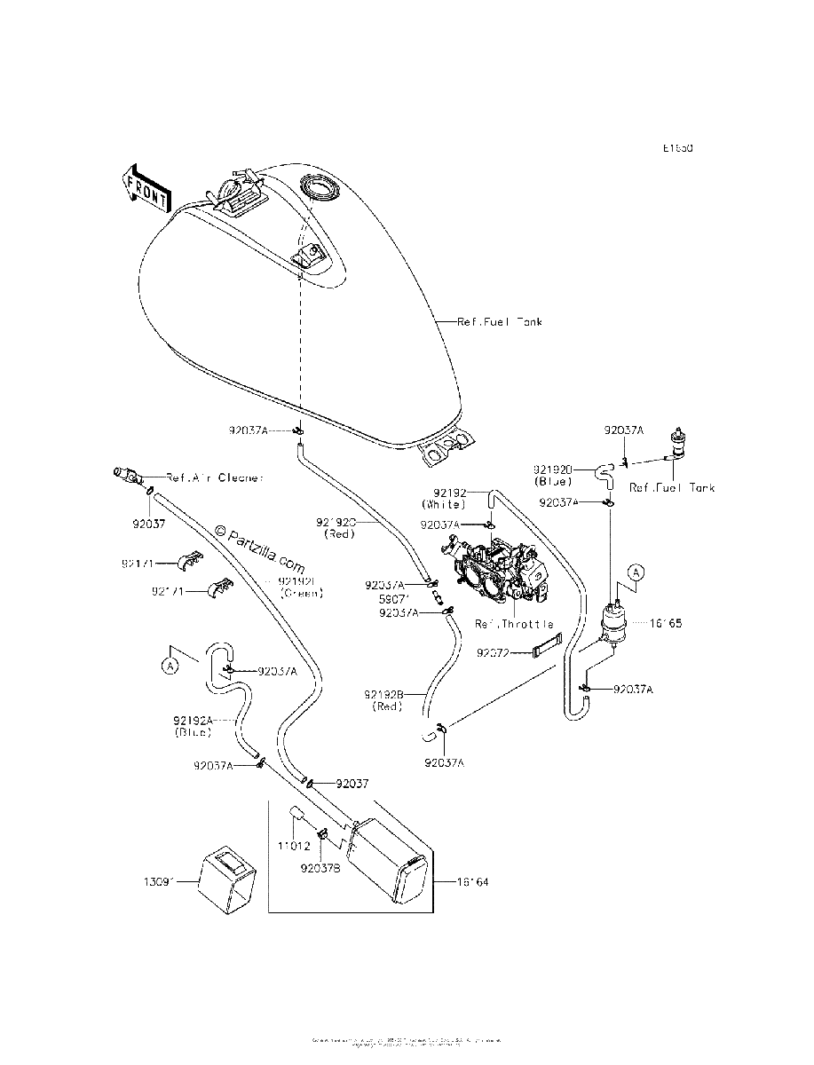Diagrama de FUEL EVAPORATIVE SYSTEM DBF CA