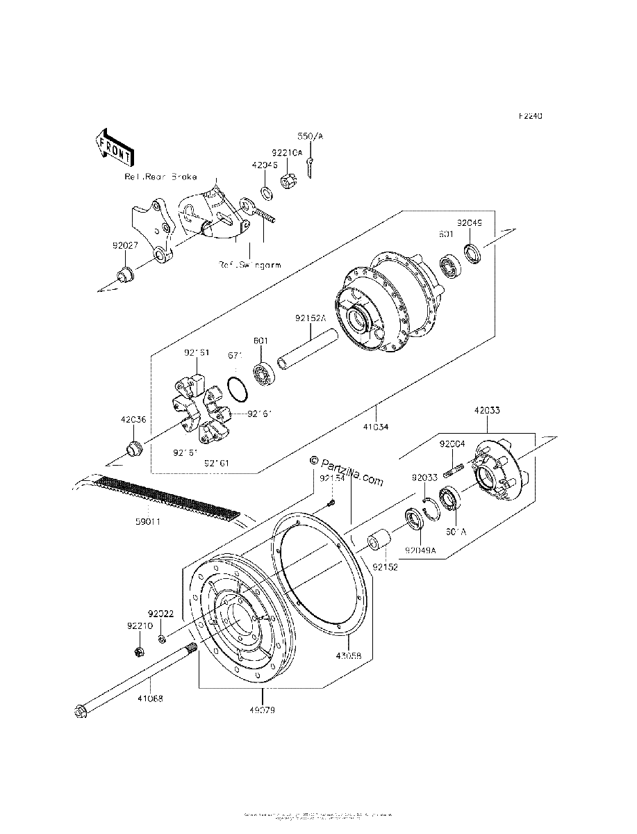 Diagrama de REAR WHEEL CHAIN