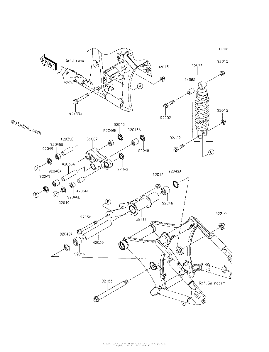 Diagrama de SUSPENSION SHOCK ABSORBER