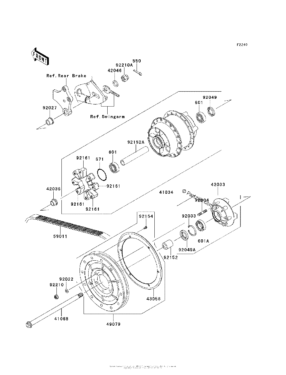 Diagrama de REAR WHEEL CHAIN