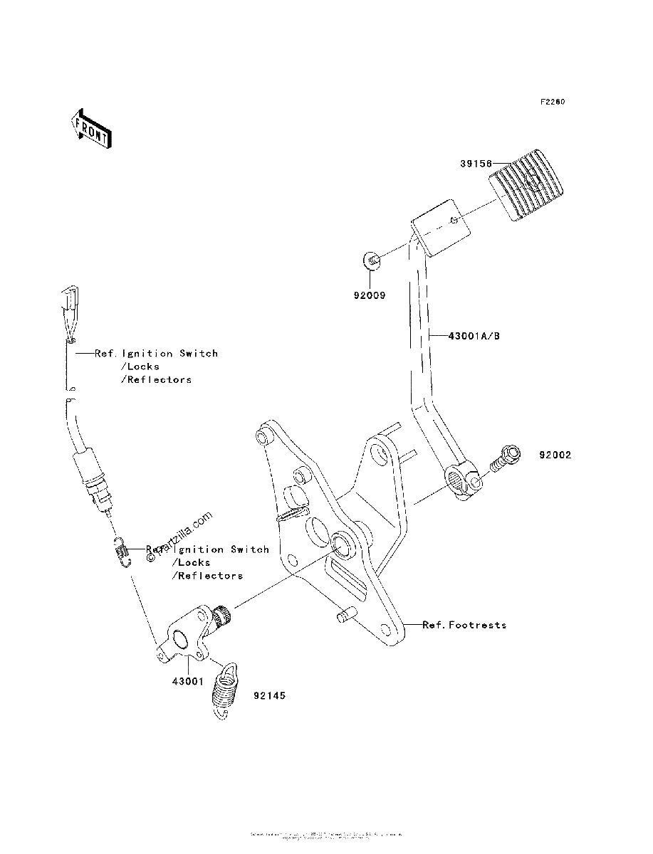 Diagrama de BRAKE PEDAL TORQUE LINK