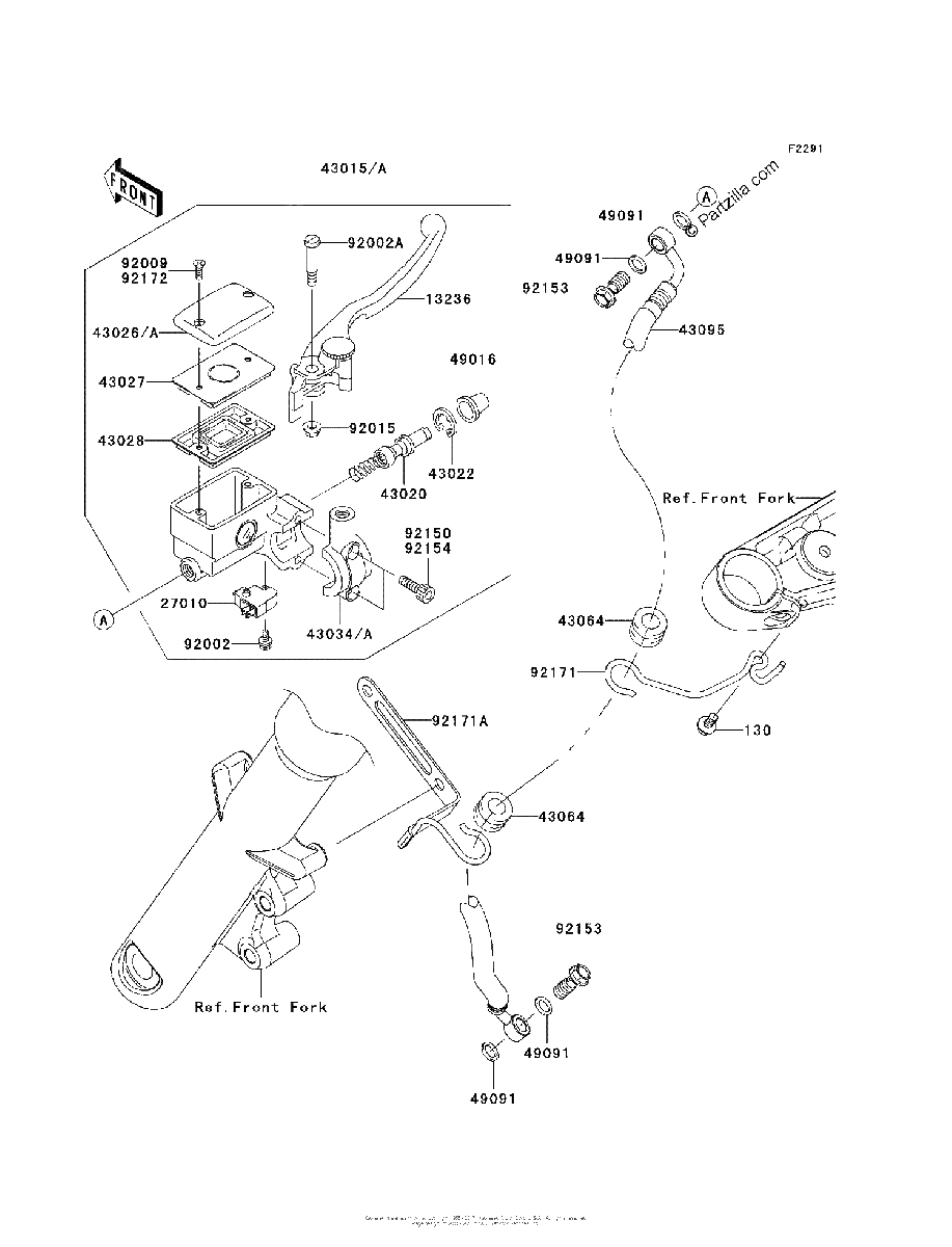 Diagrama de FRONT MASTER CYLINDER
