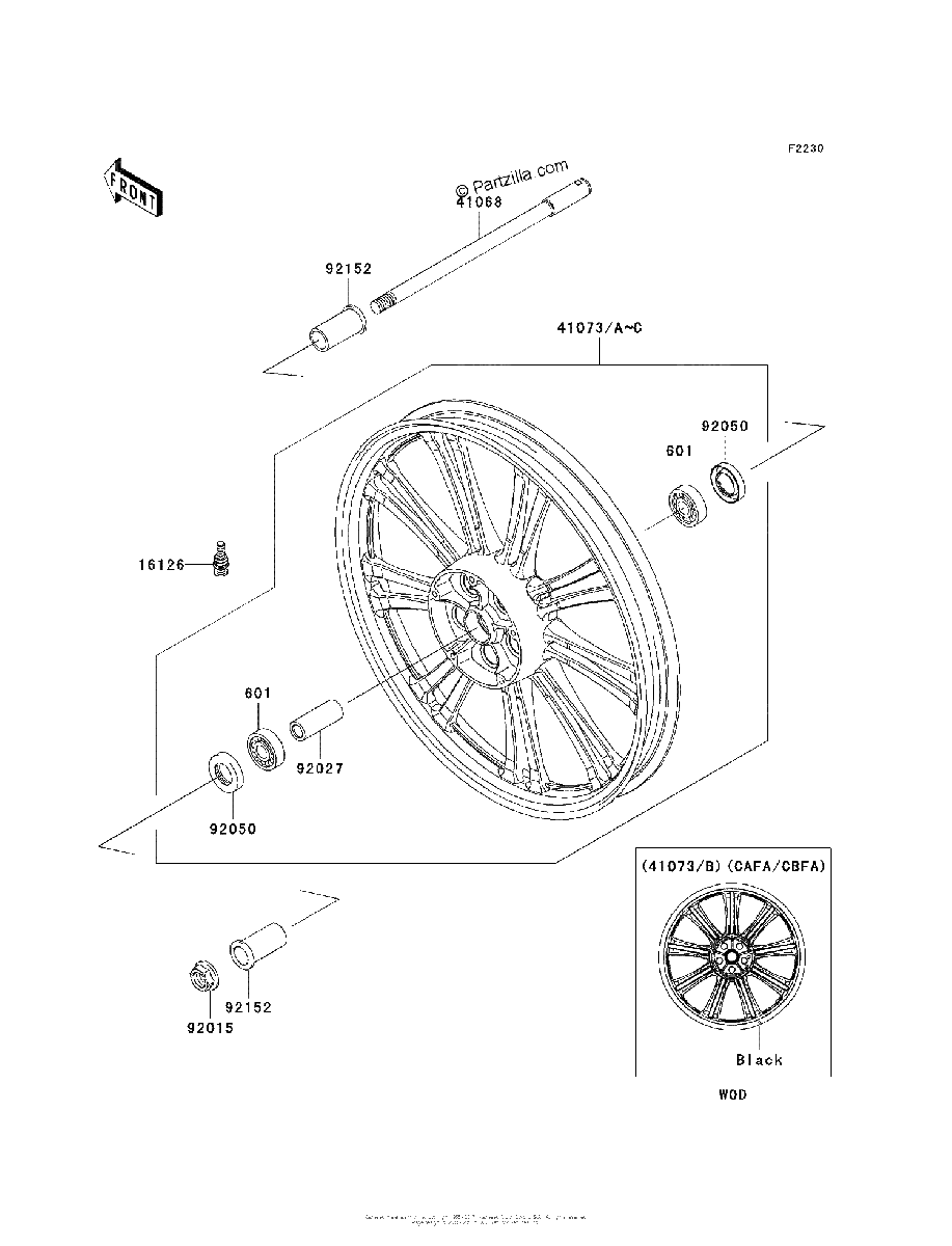 Diagrama de FRONT WHEEL