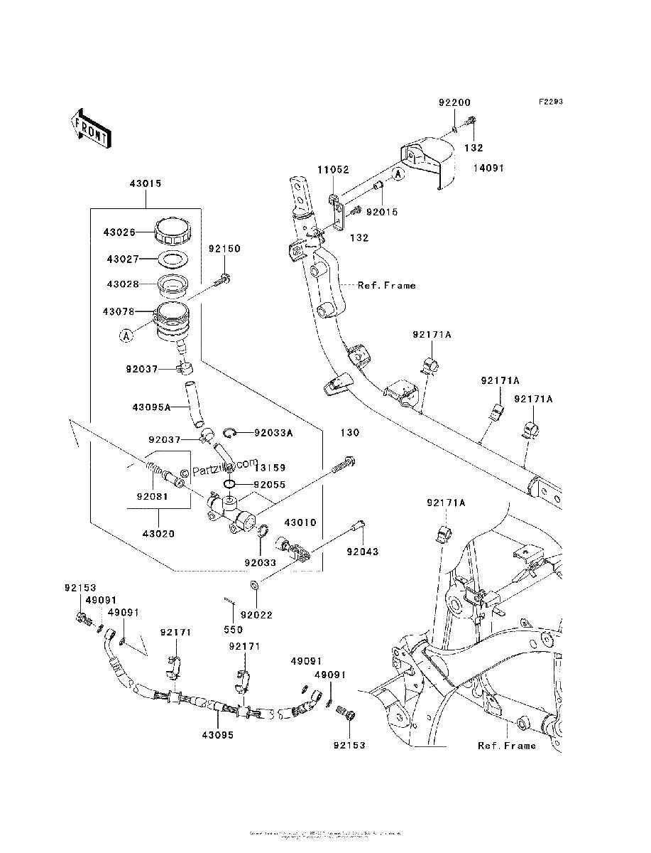 Diagrama de REAR MASTER CYLINDER