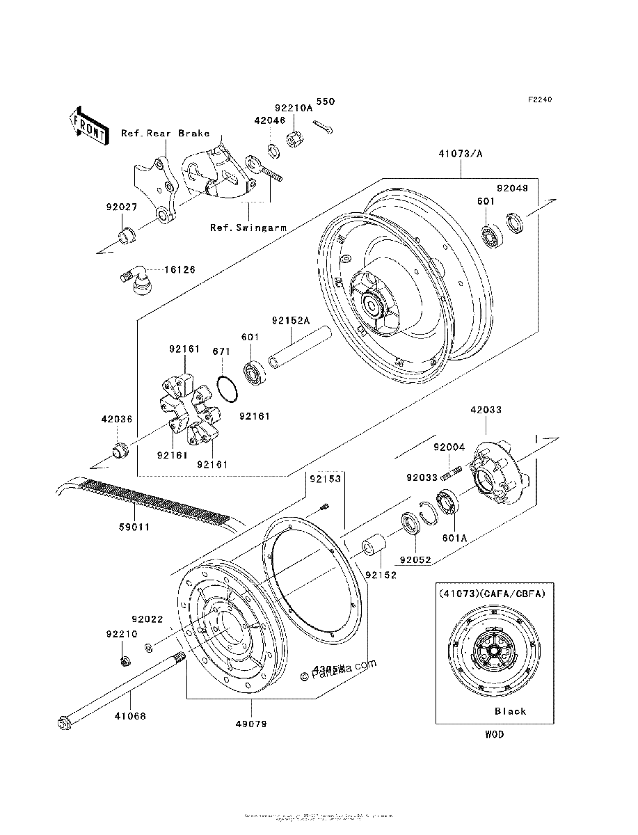 Diagrama de REAR WHEEL CHAIN