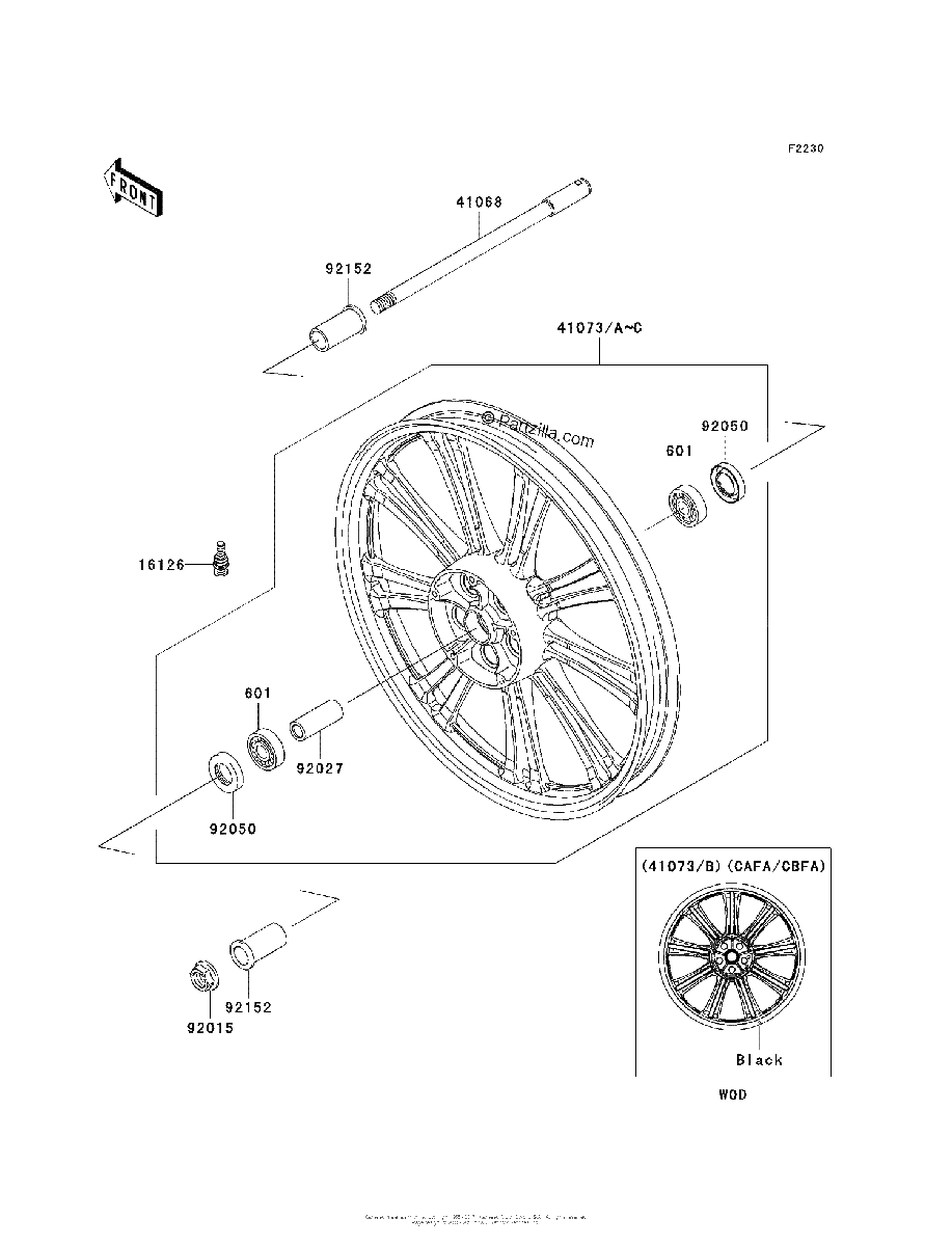 Diagrama de FRONT WHEEL
