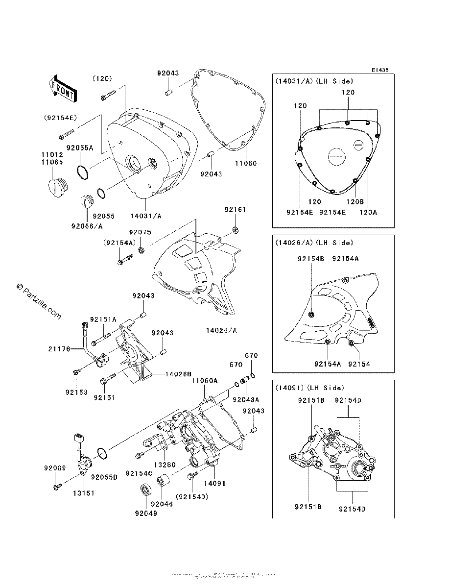 Diagrama de LEFT ENGINE COVER S