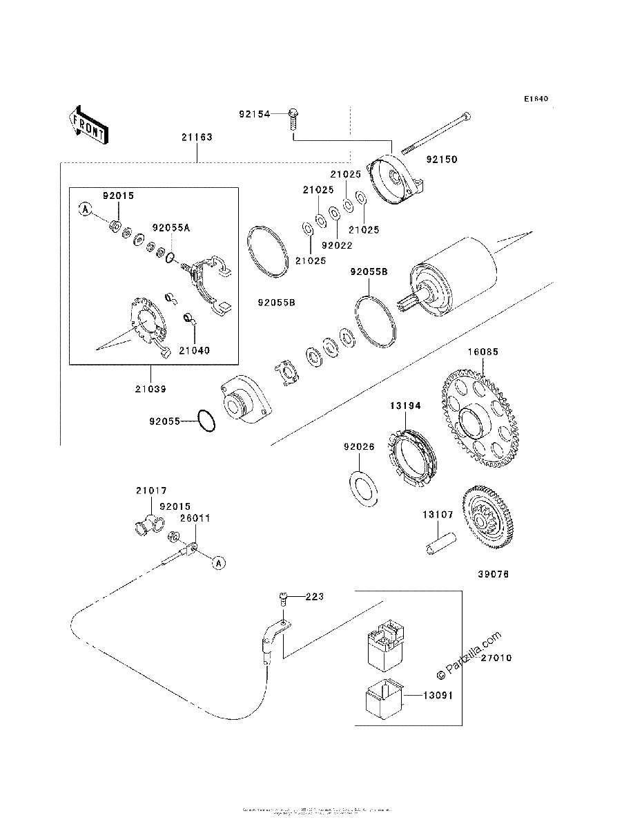 Diagrama de STARTER MOTOR