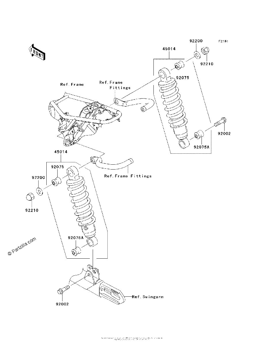 Diagrama de SUSPENSION SHOCK ABSORBER