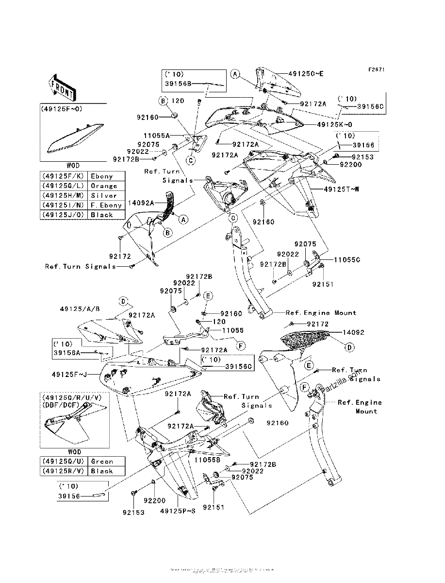 Diagrama de COWLING CENTER DAF DCF