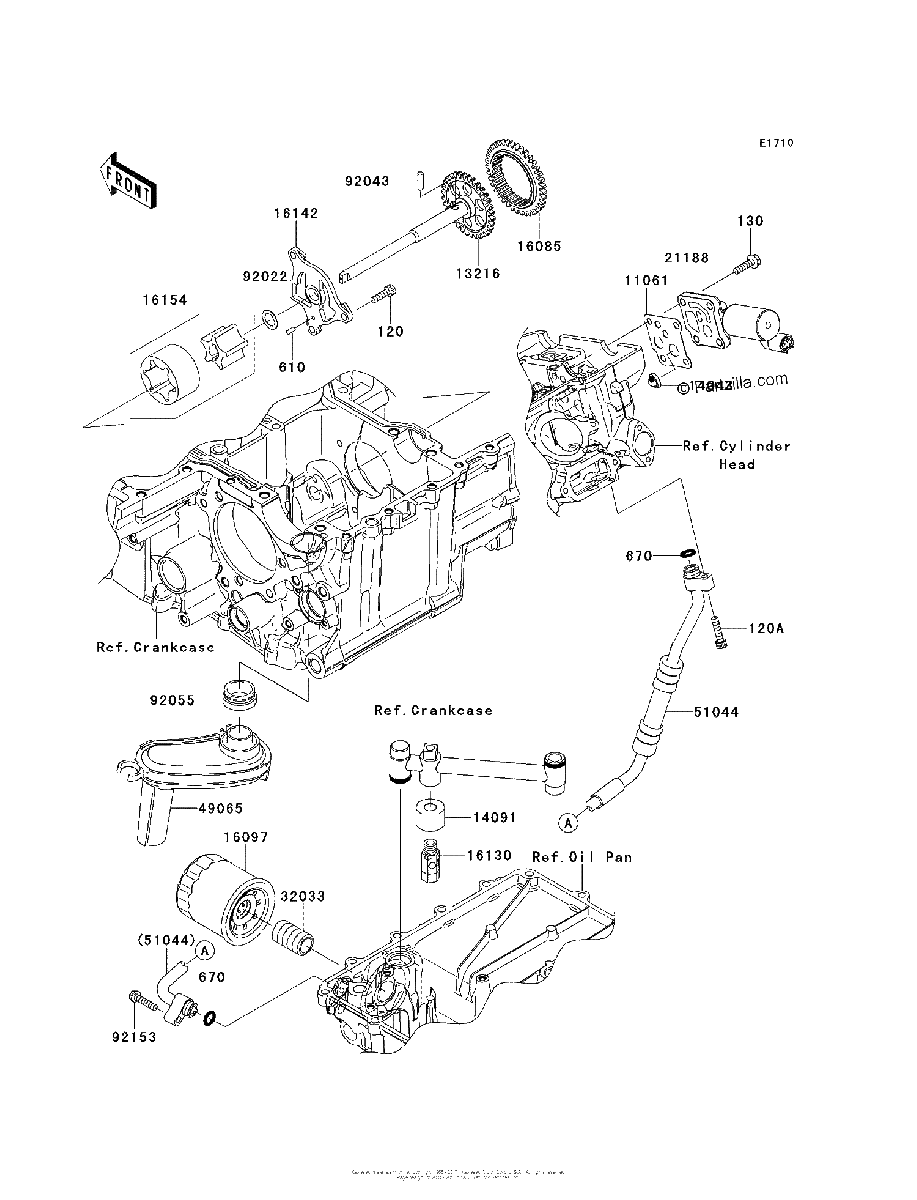 Diagrama de OIL PUMP OIL FILTER