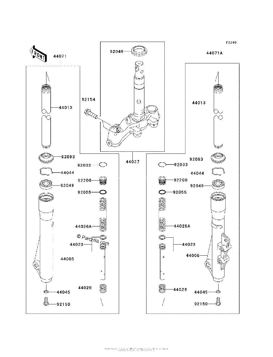 Diagrama de FRONT FORK