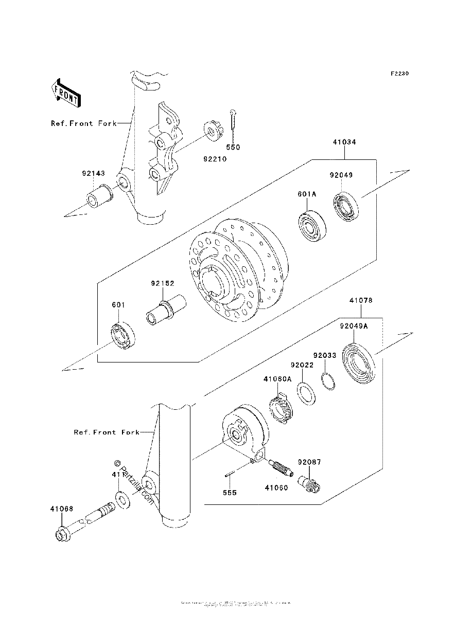 Diagrama de FRONT HUB RCF