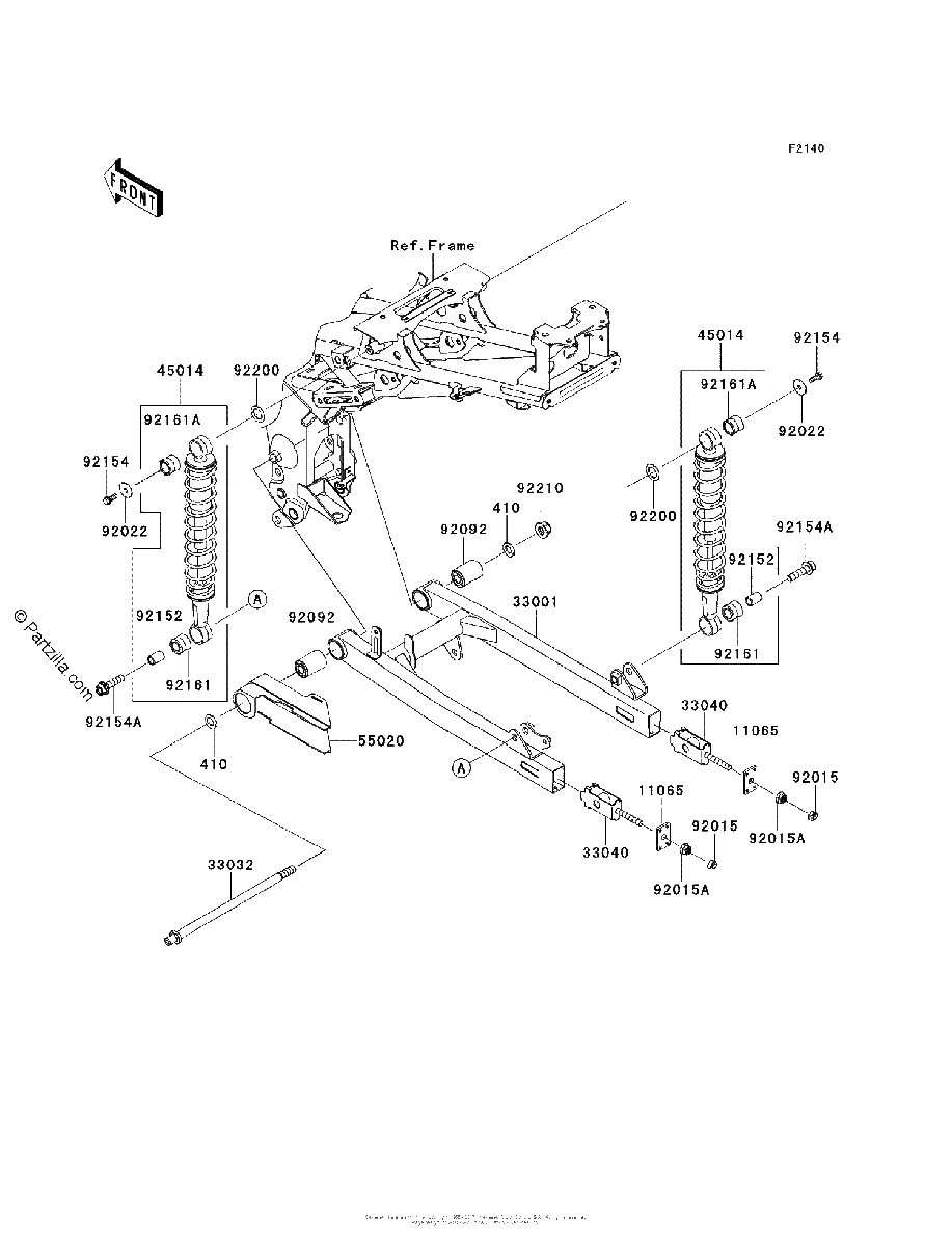 Diagrama de SWINGARM SHOCK ABSORBER