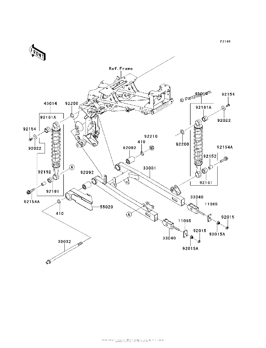 Diagrama de SWINGARM SHOCK ABSORBER