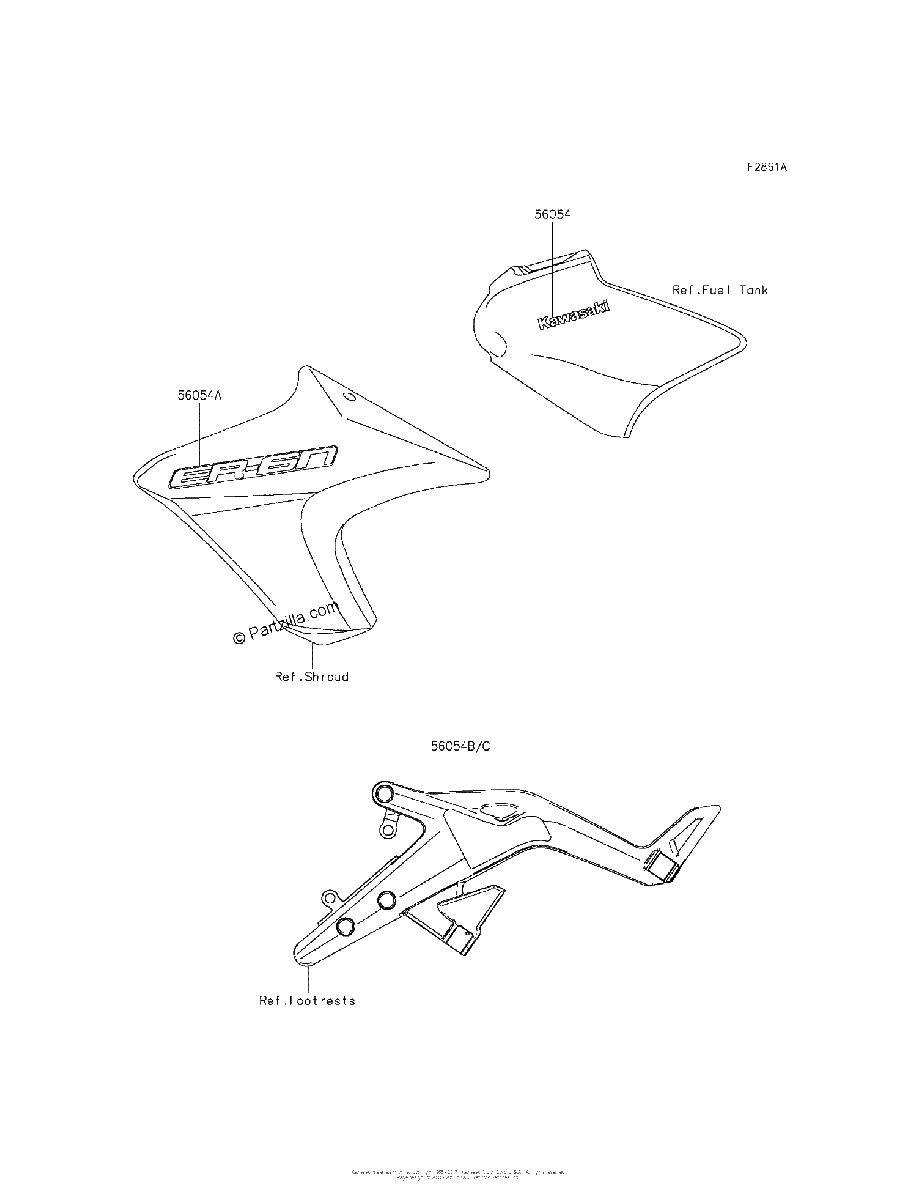 Diagrama de DECALS YELLOW WHITE ECF