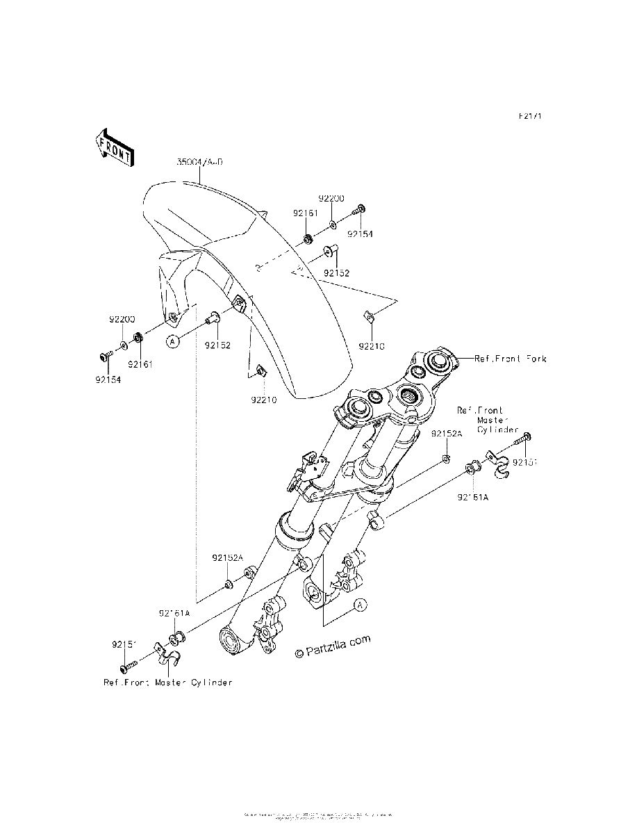 Diagrama de FRONT FENDER S