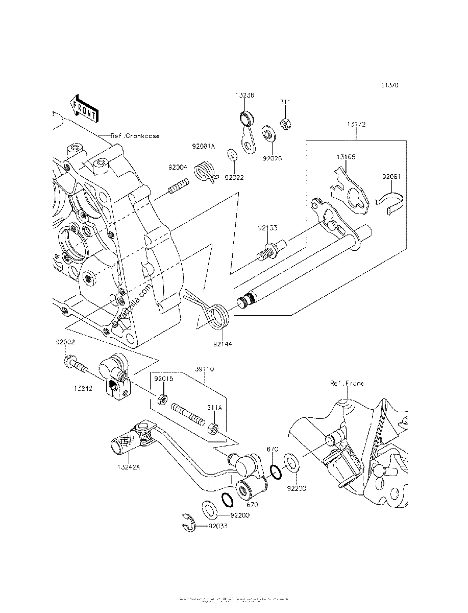 Diagrama de GEAR CHANGE MECHANISM