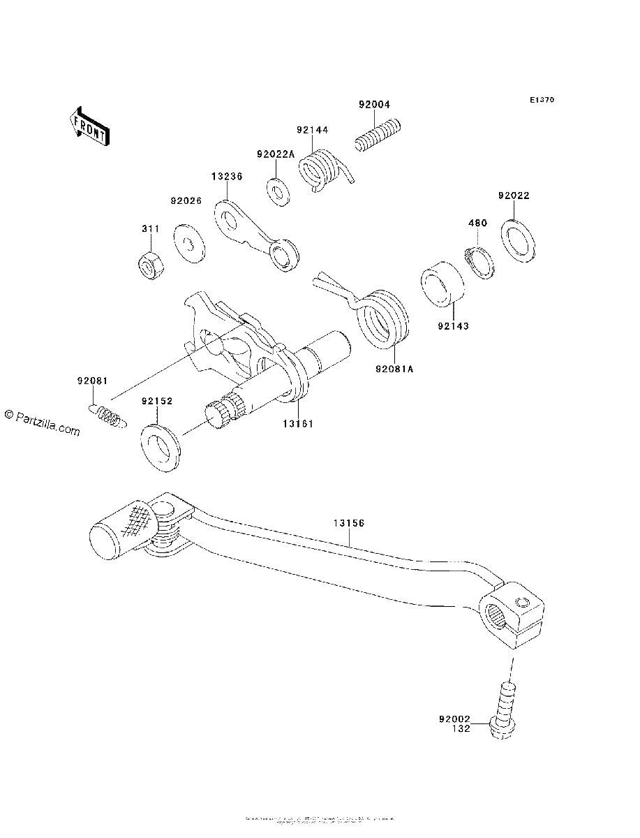Diagrama de GEAR CHANGE MECHANISM