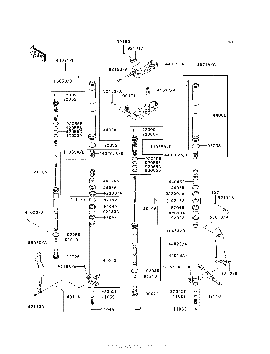 Diagrama de FRONT FORK