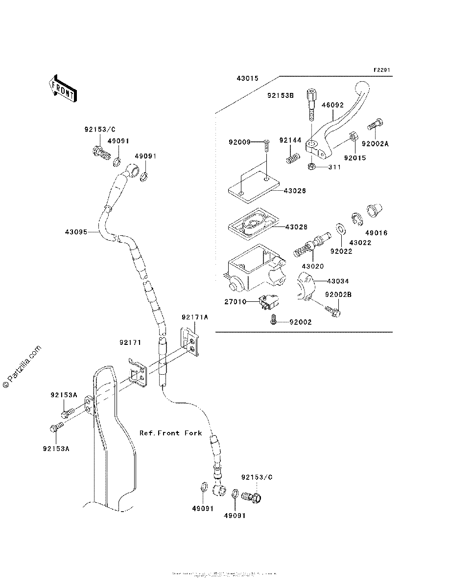 Diagrama de FRONT MASTER CYLINDER