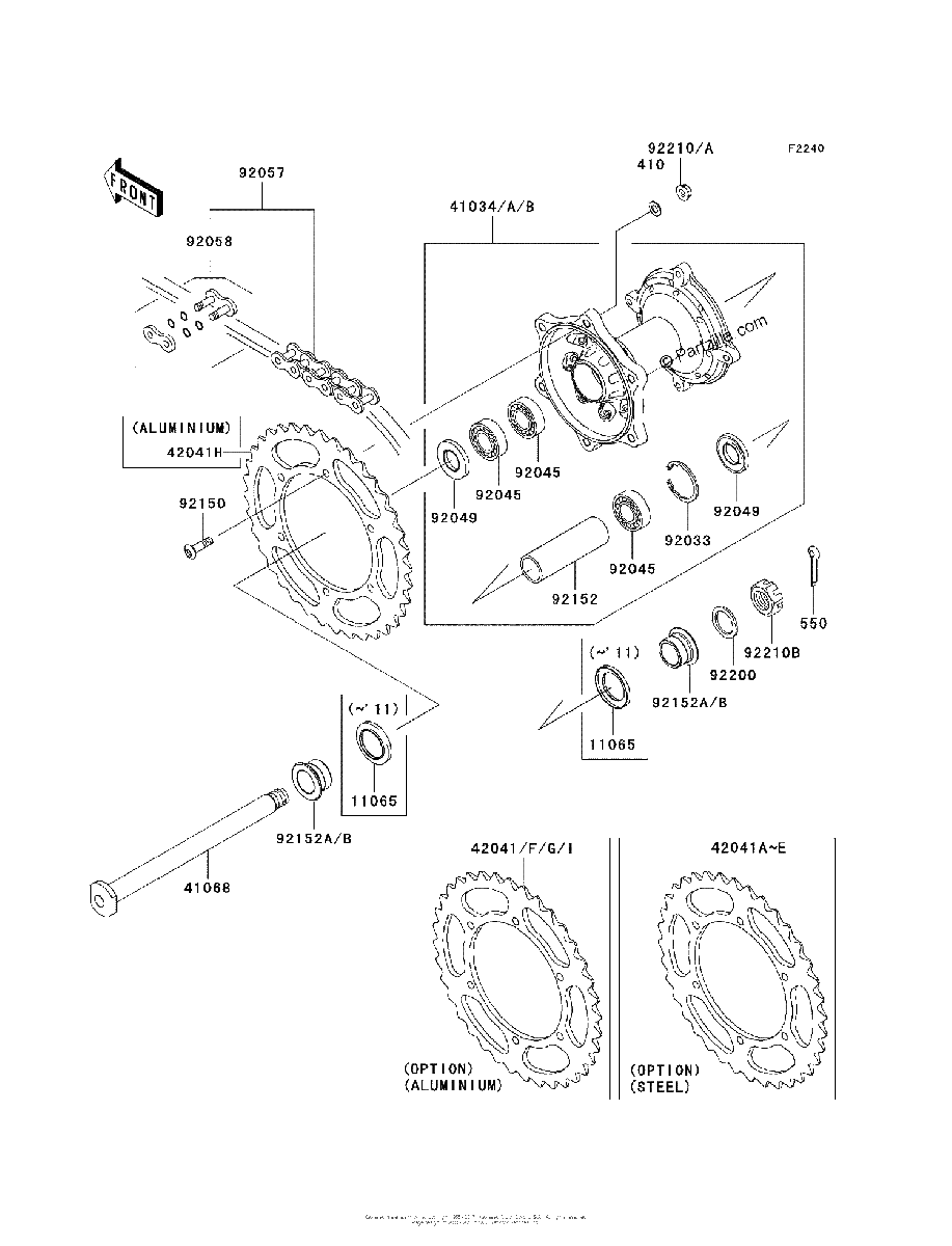 Diagrama de REAR HUB