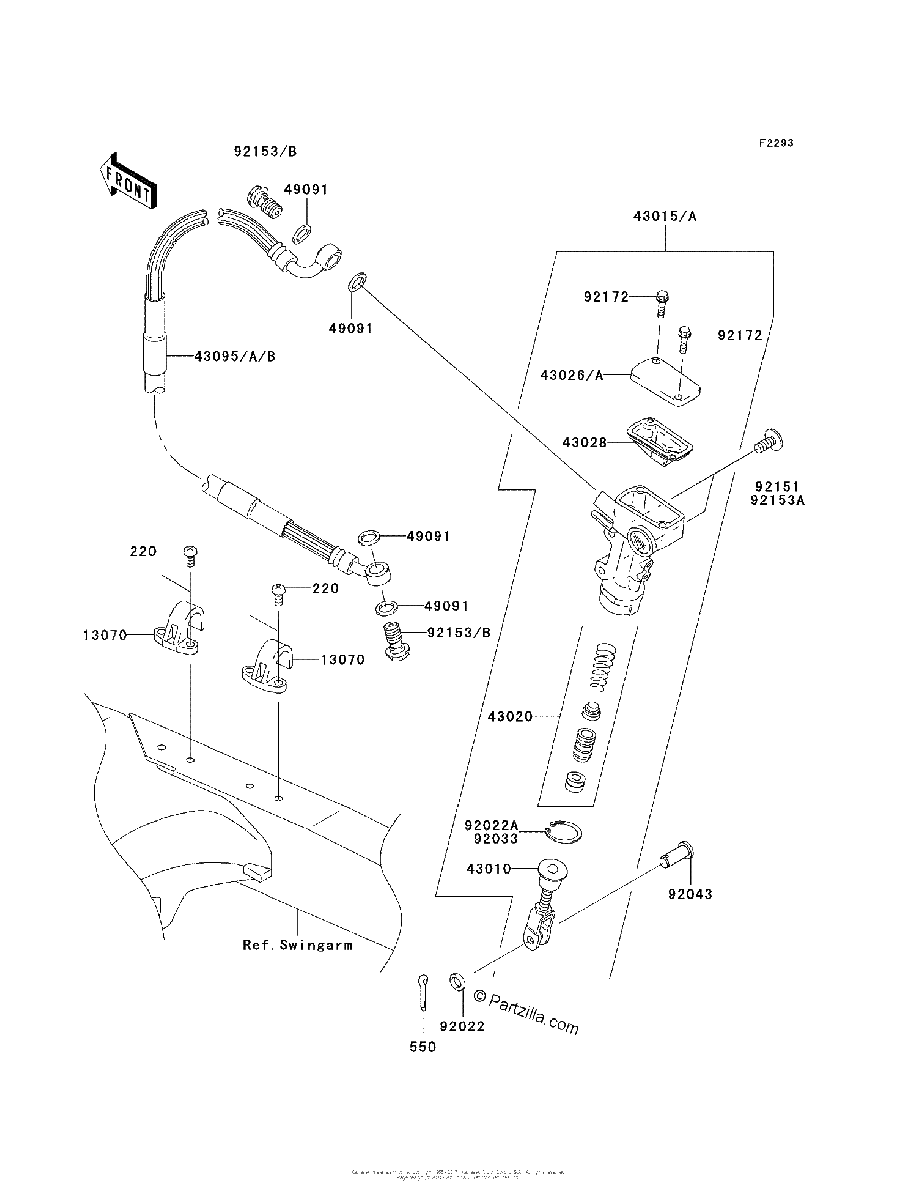 Diagrama de REAR MASTER CYLINDER