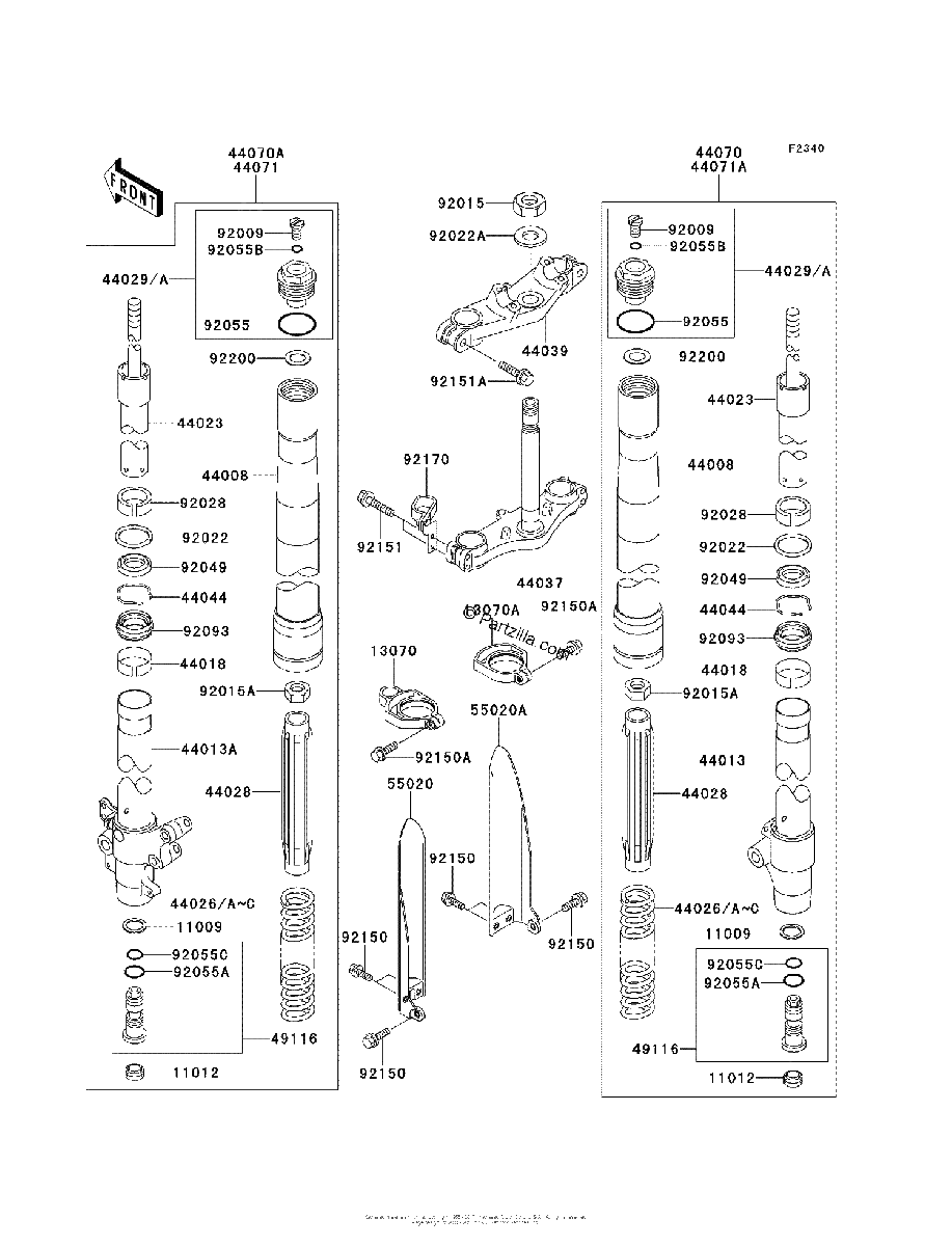 Diagrama de FRONT FORK