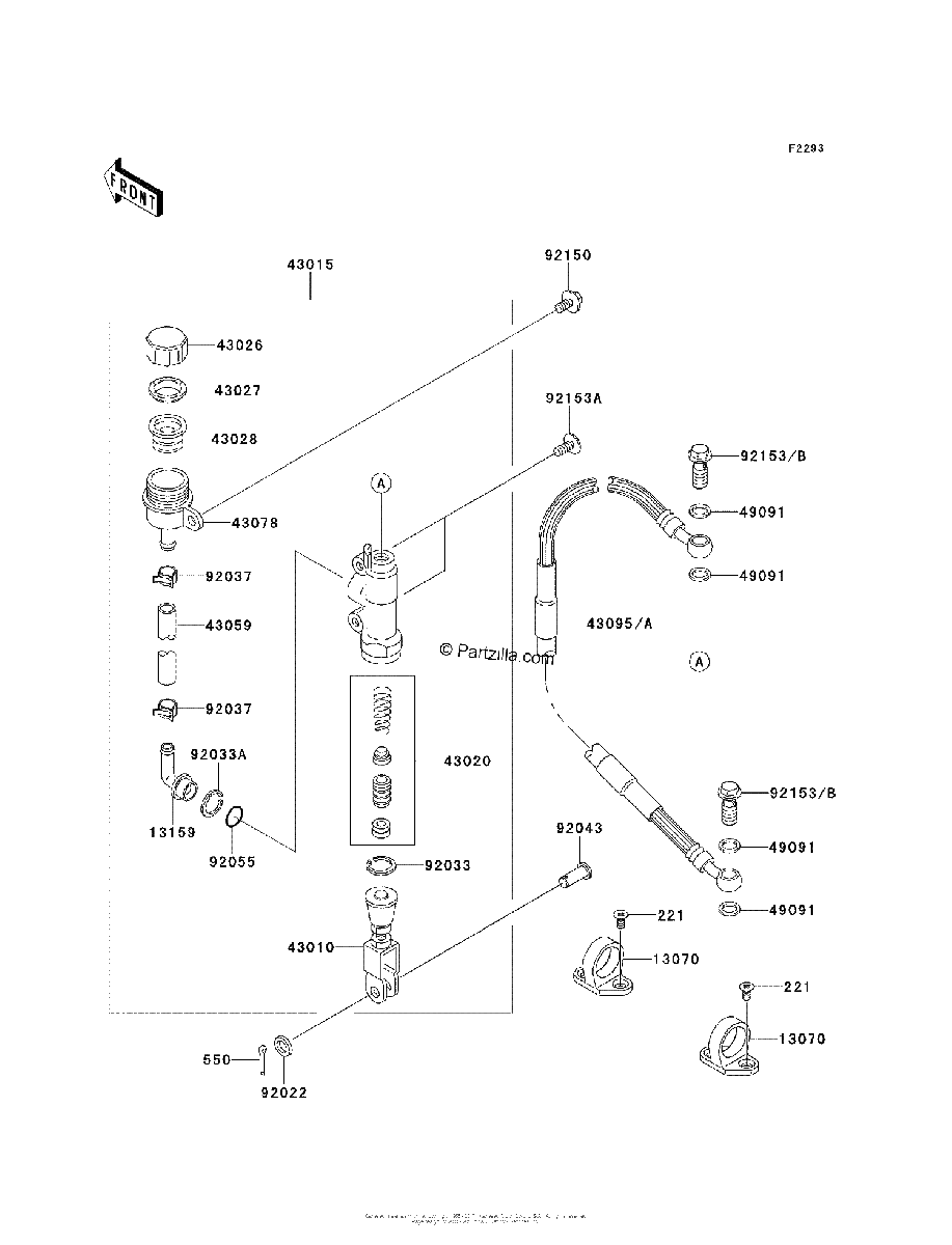 Diagrama de REAR MASTER CYLINDER