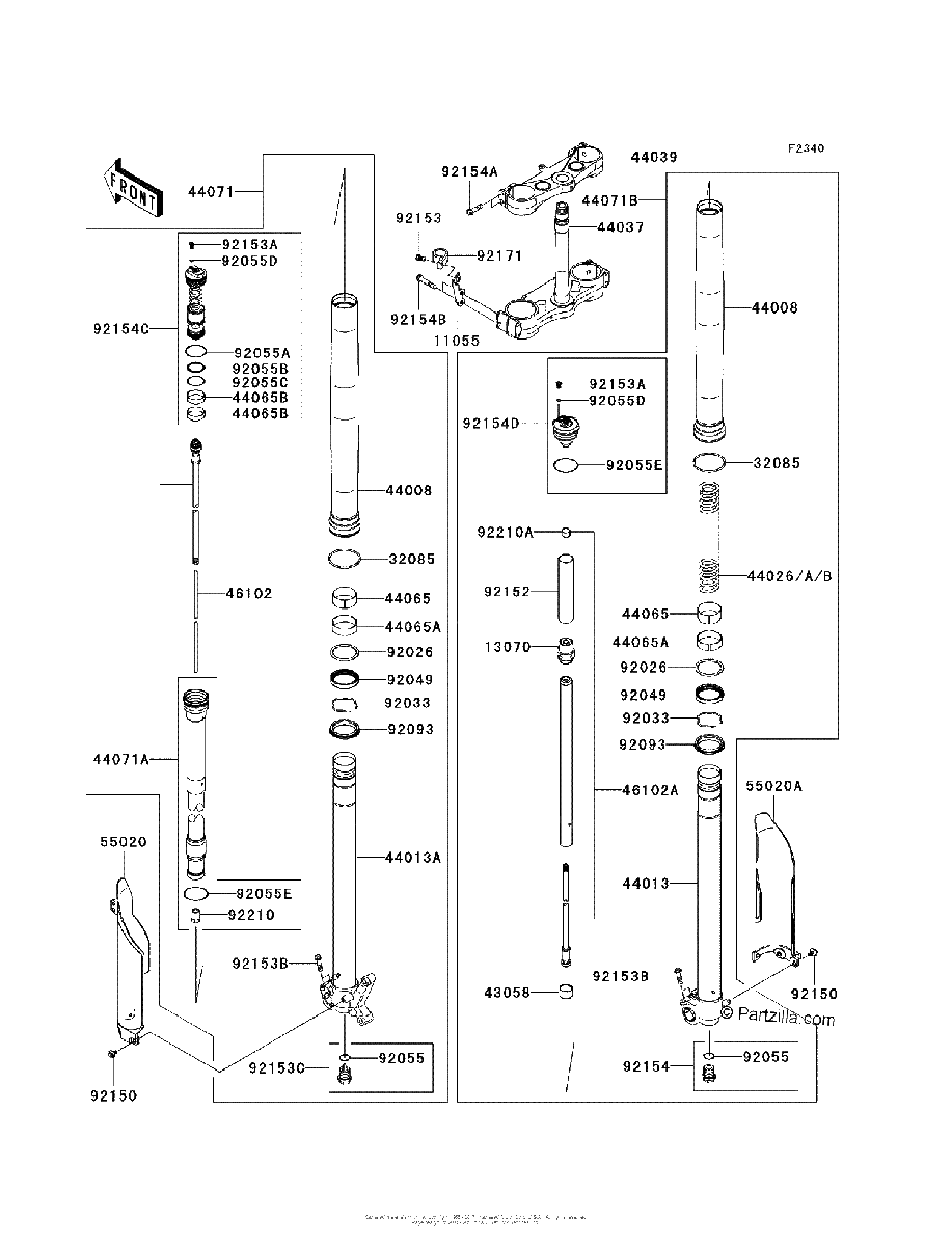 Diagrama de FRONT FORK
