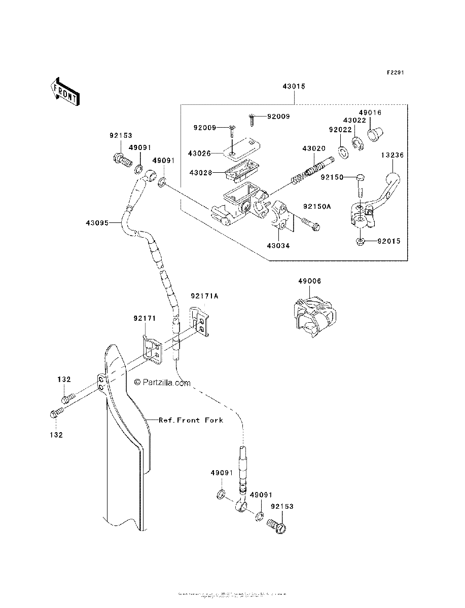 Diagrama de FRONT MASTER CYLINDER